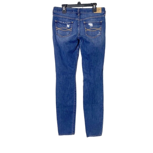 Abercrombie & Fitch The Super Skinny Jeans Size 25 0 Distressed Low Rise Women - Picture 2 of 8